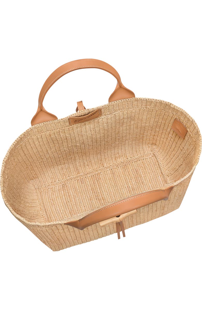 Longchamp Large Le Roseau Raffia Tote, Alternate, color, Vegetal