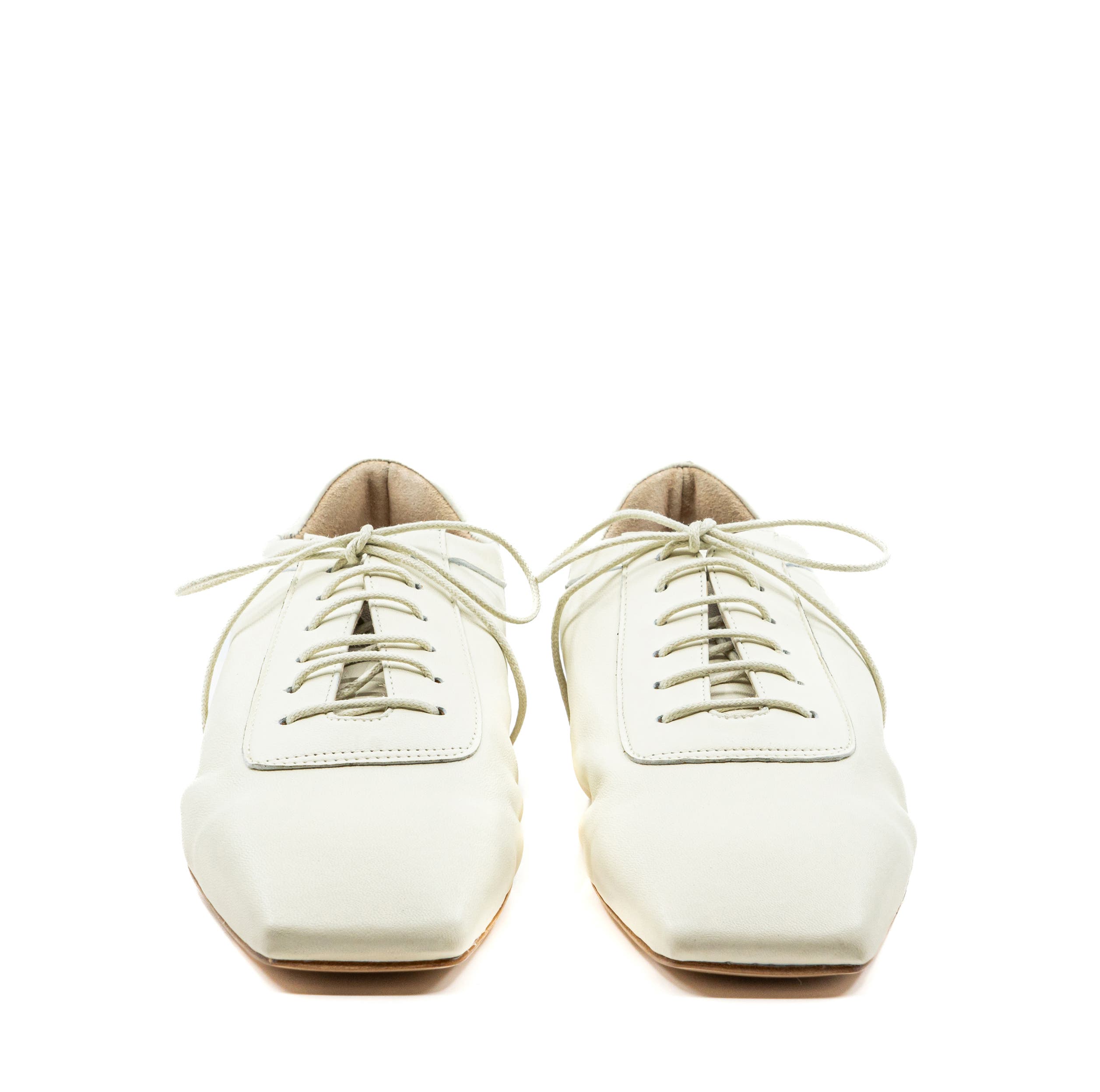 Andrea Gomez Antonia Full Leather Oxford, Alternate, color, White