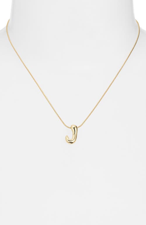 Bp. Bubble Initial Pendant Necklace In J- 14k Gold Dipped