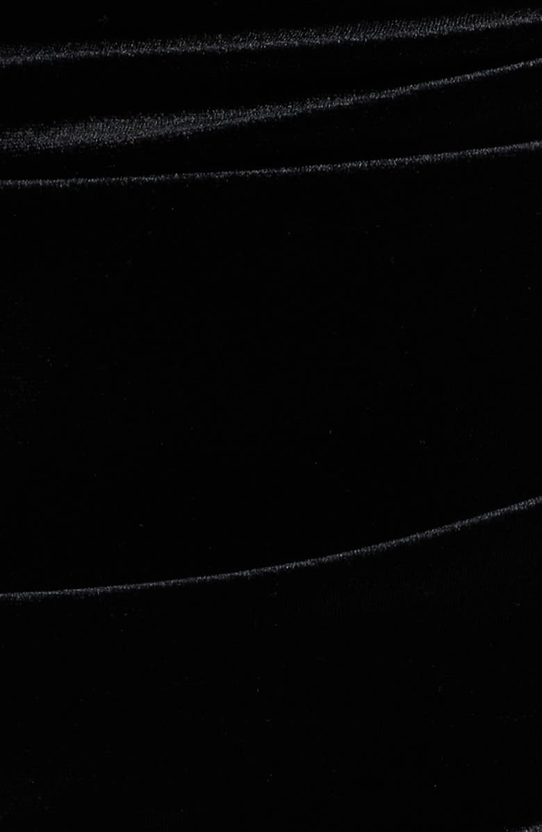 Reformation Trish Ruched Velvet Tank, Alternate, color, Black Velvet