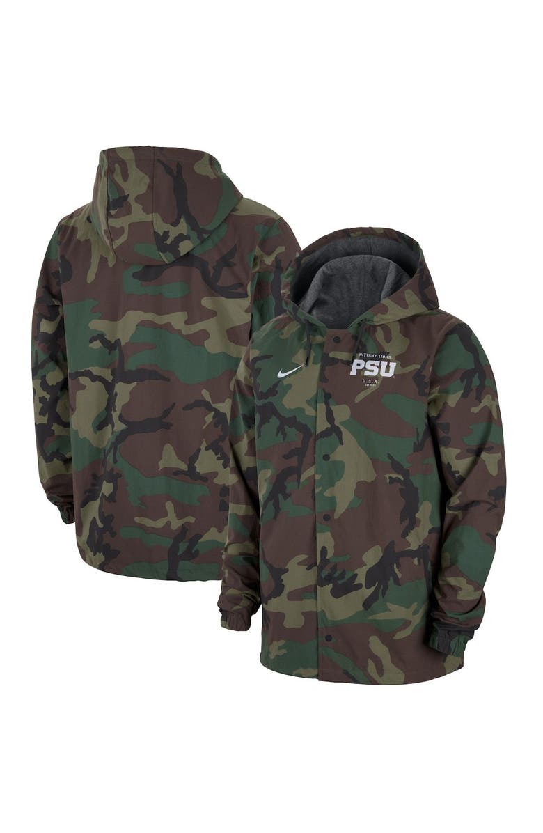 Nike Men's Nike Camo Penn State Nittany Lions Full-Snap Hoodie Jacket, Main, color, 