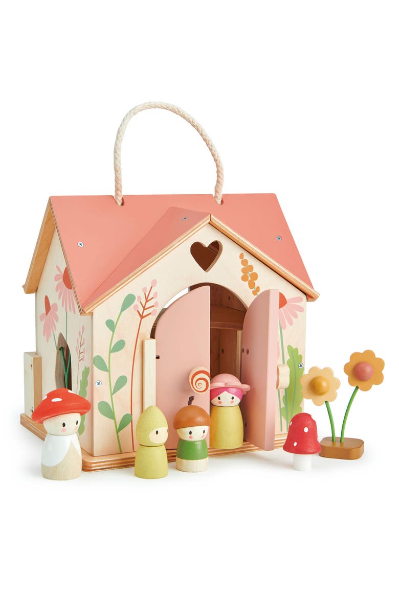 Rosewood Cottage Wooden Dollhouse Set, Main, color, MULTI