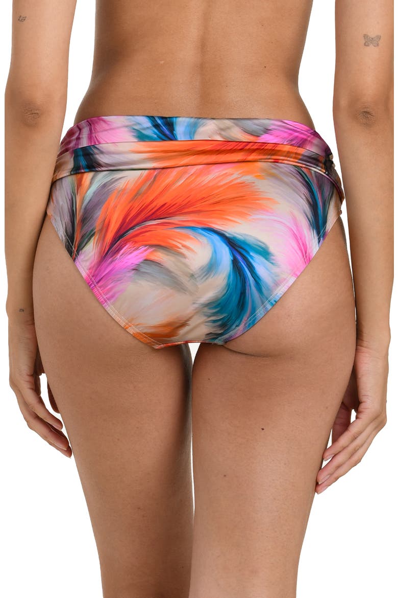 Feathered Impression Moderate Coverage Swim Bottoms, Alternate, color, MULTI