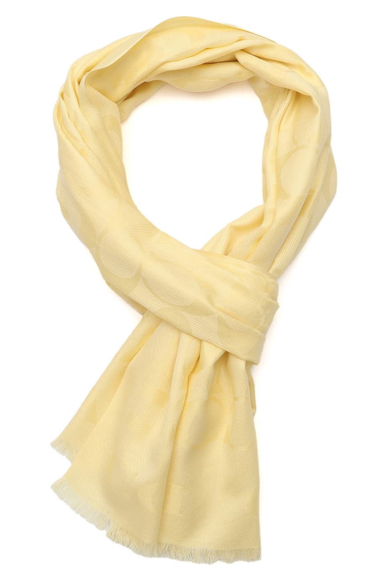 Signature-C Silk & Cotton Stole, Alternate, color, MOONLIGHT