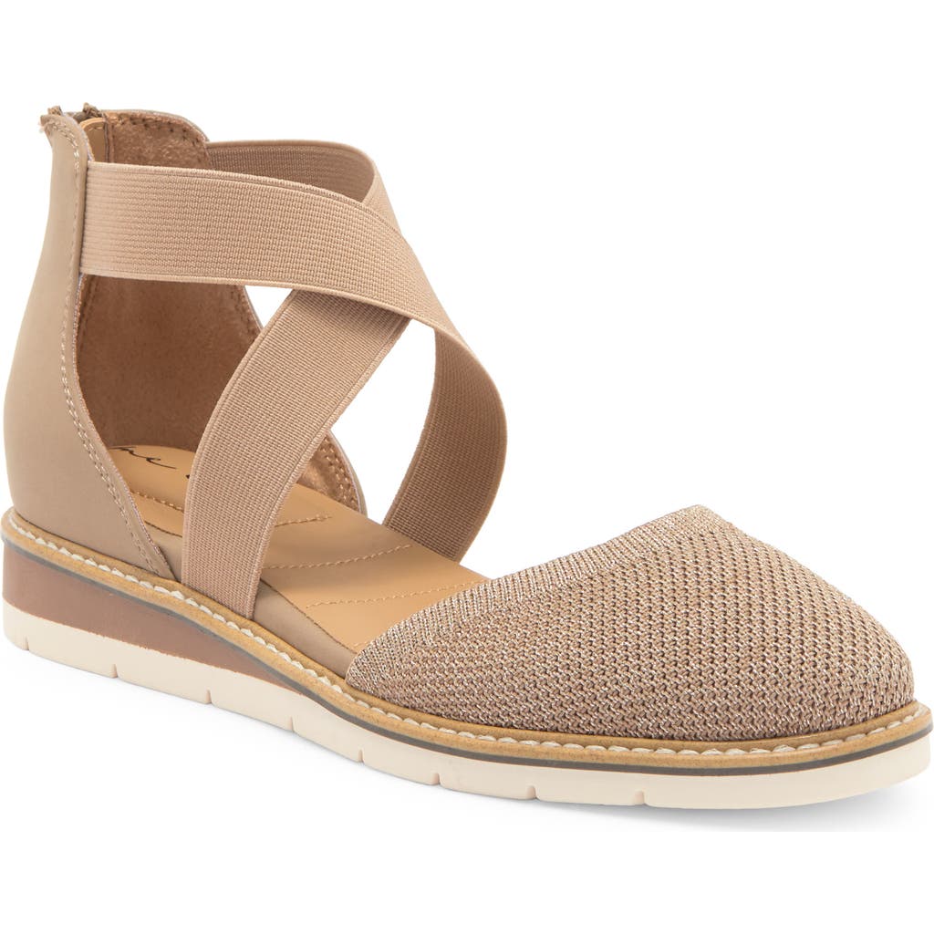 Me Too Adria Closed Toe Wedge Sandal In Brown
