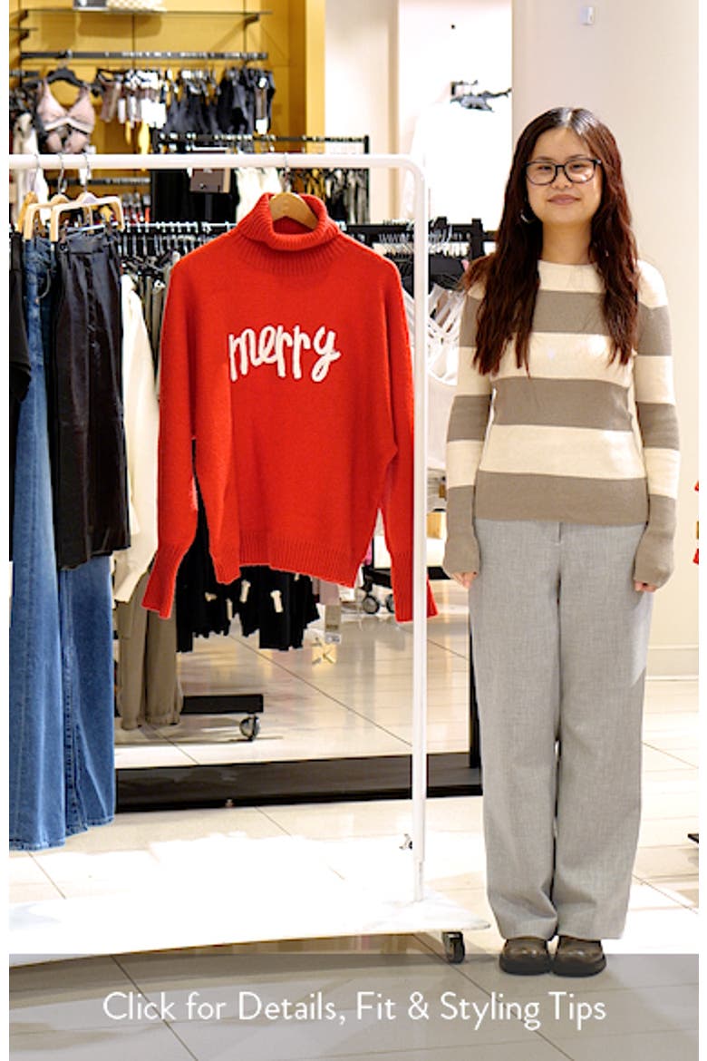 Merry Appliqué Turtleneck Sweater video