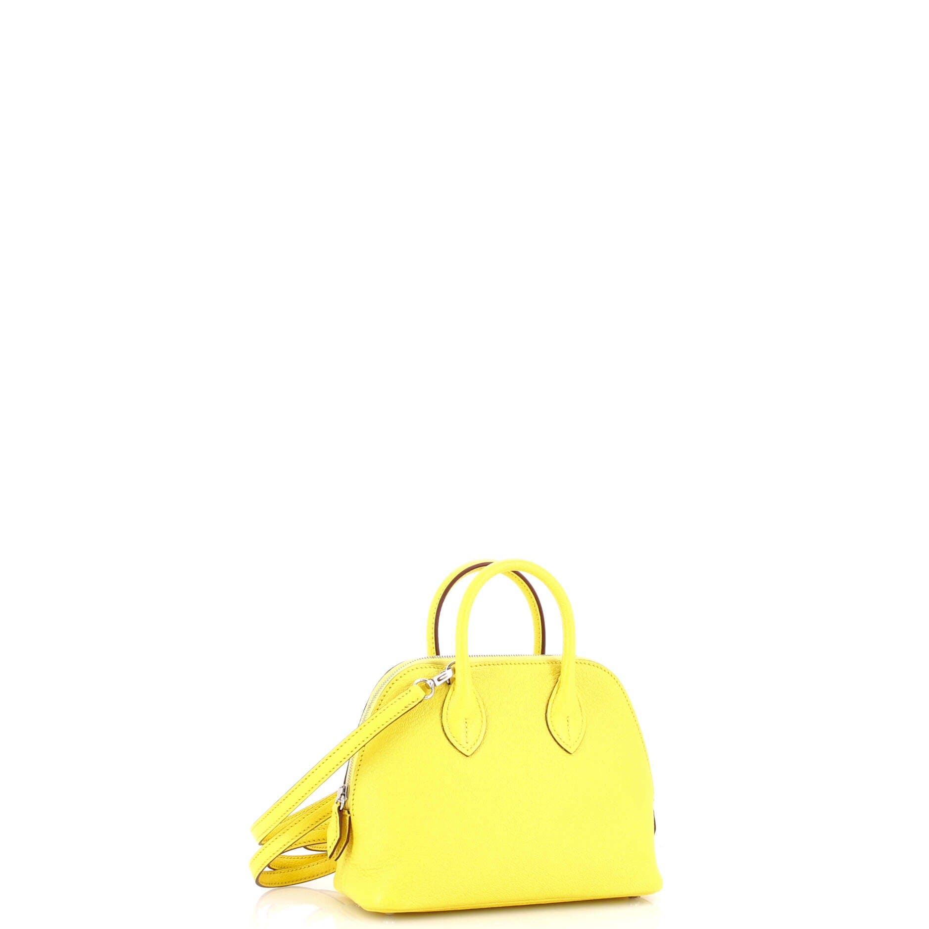 Pre-Owned Hermes Bolide 1923 Bag Chevre Mysore Mini, Alternate, color, Jaune Citron