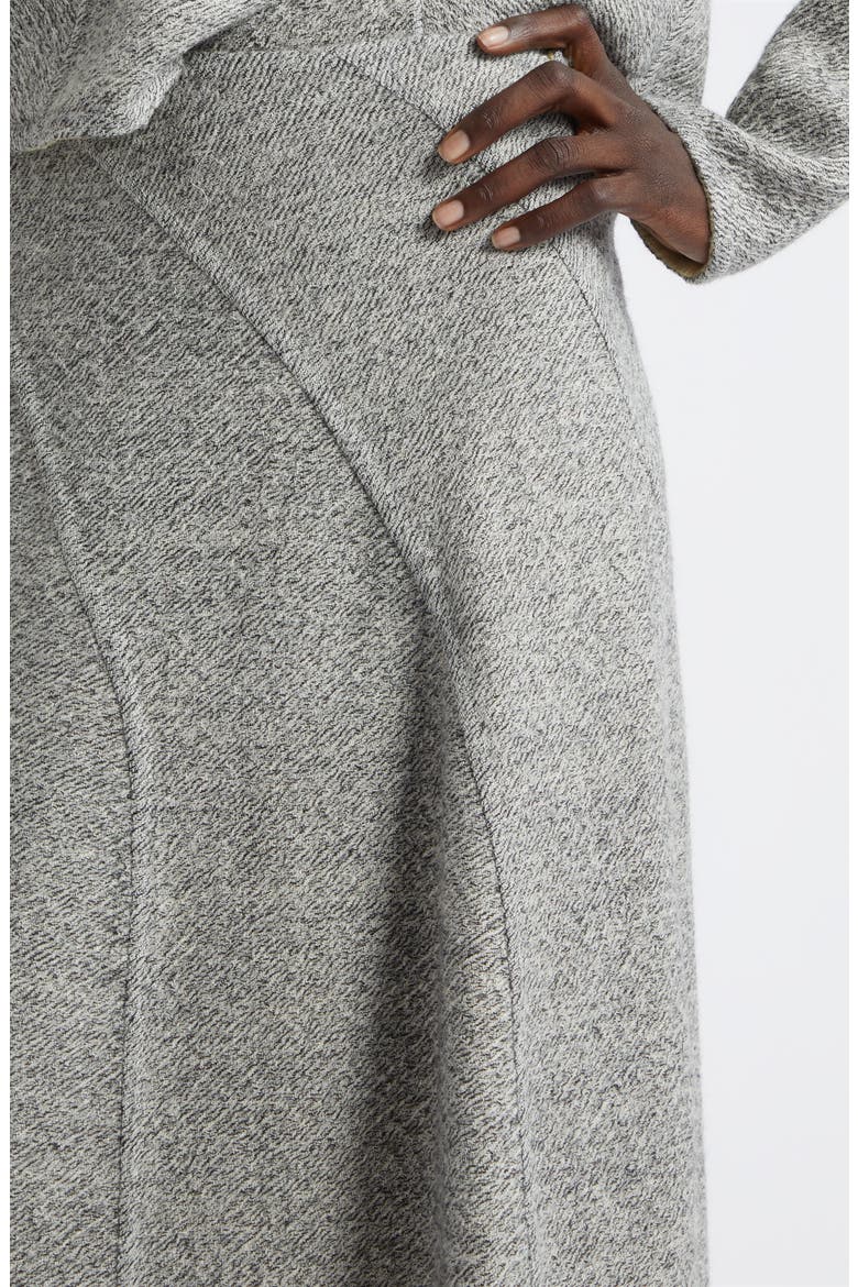 Gaelle Double Face Melange Midi Skirt, Alternate, color, TAHINI MULTI