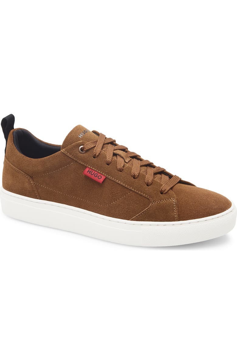 BOSS Morrie Tennis Sneaker, Main, color, Medium Brown