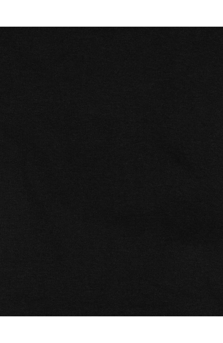 Leveret Kids Short Sleeve Cotton Solid Matching Family Pajamas, Alternate, color, Black