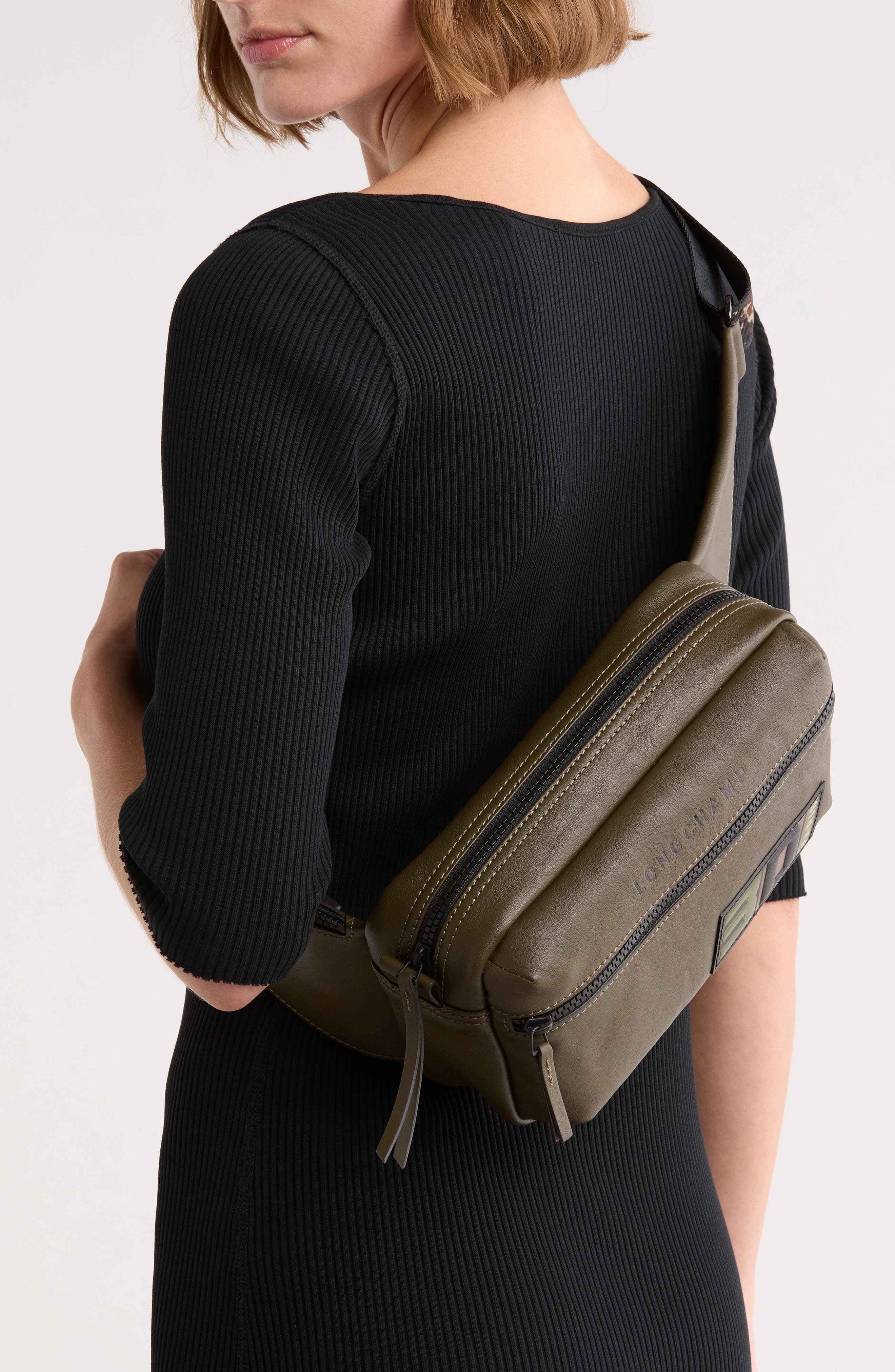 LC3D Signature Leather Belt Bag, Alternate, color, TERRA