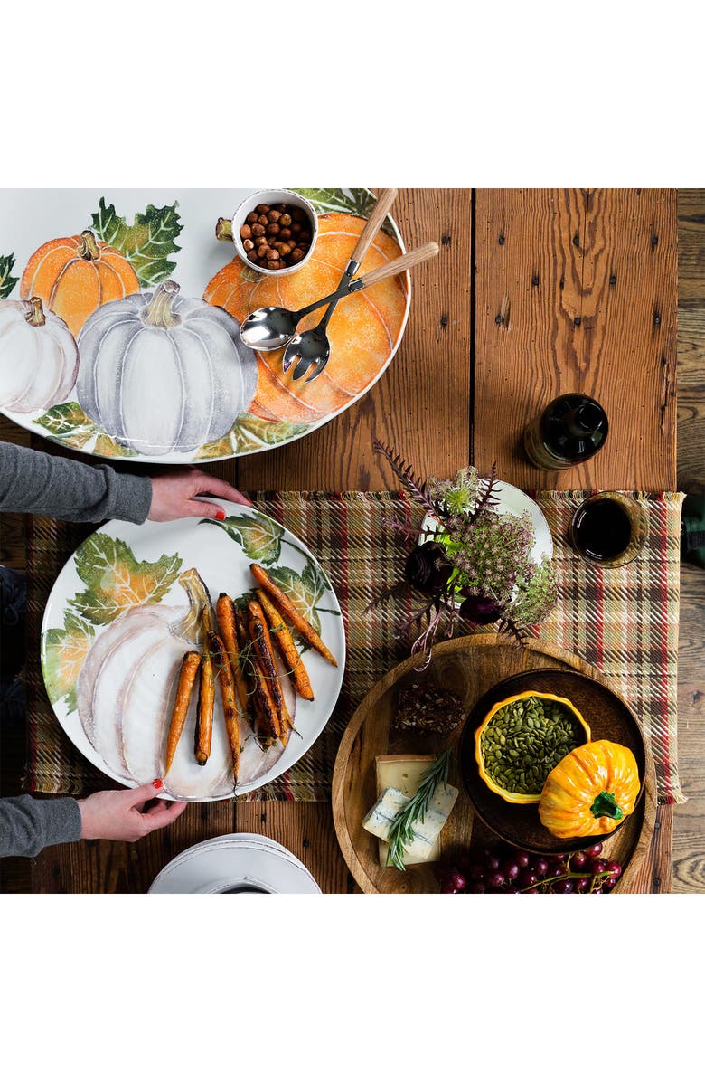 VIETRI Large Pumpkins Oval Serving Platter, Alternate, color,