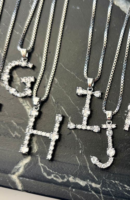 Adornia Mixed Crystal Initial Pendant Necklace