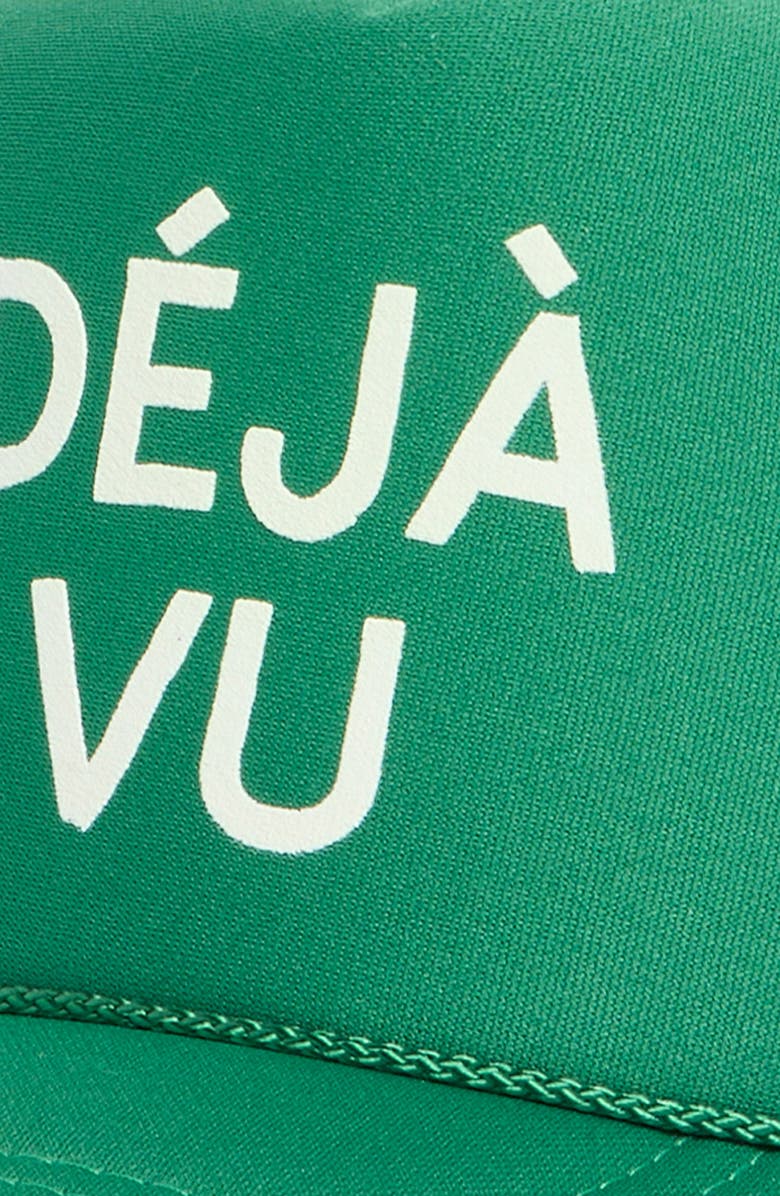 Clare V. Déjà Vu Trucker Hat, Alternate, color, Green W/ Cream Dj Vu