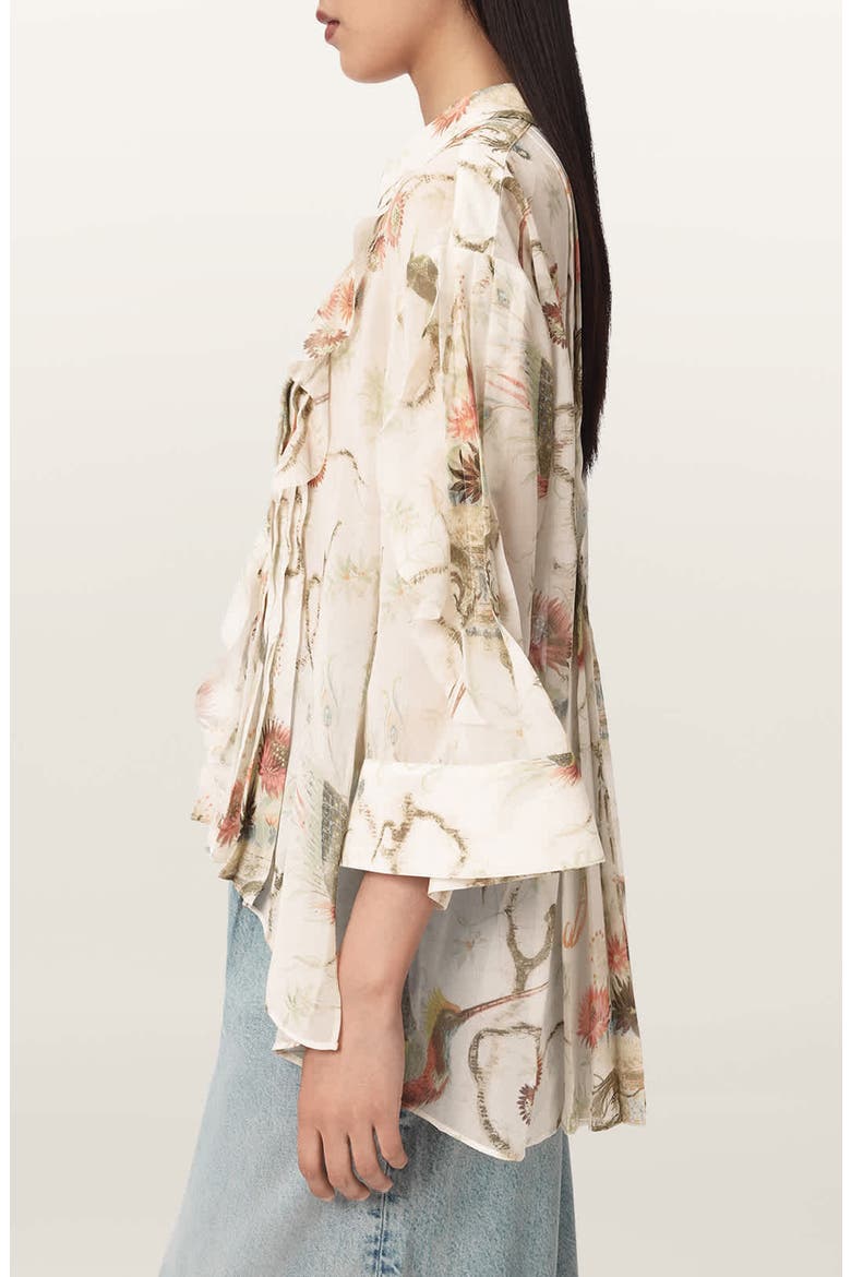 Minna Ruffle Pleated Shirt, Alternate, color, TARAVAO WHITE