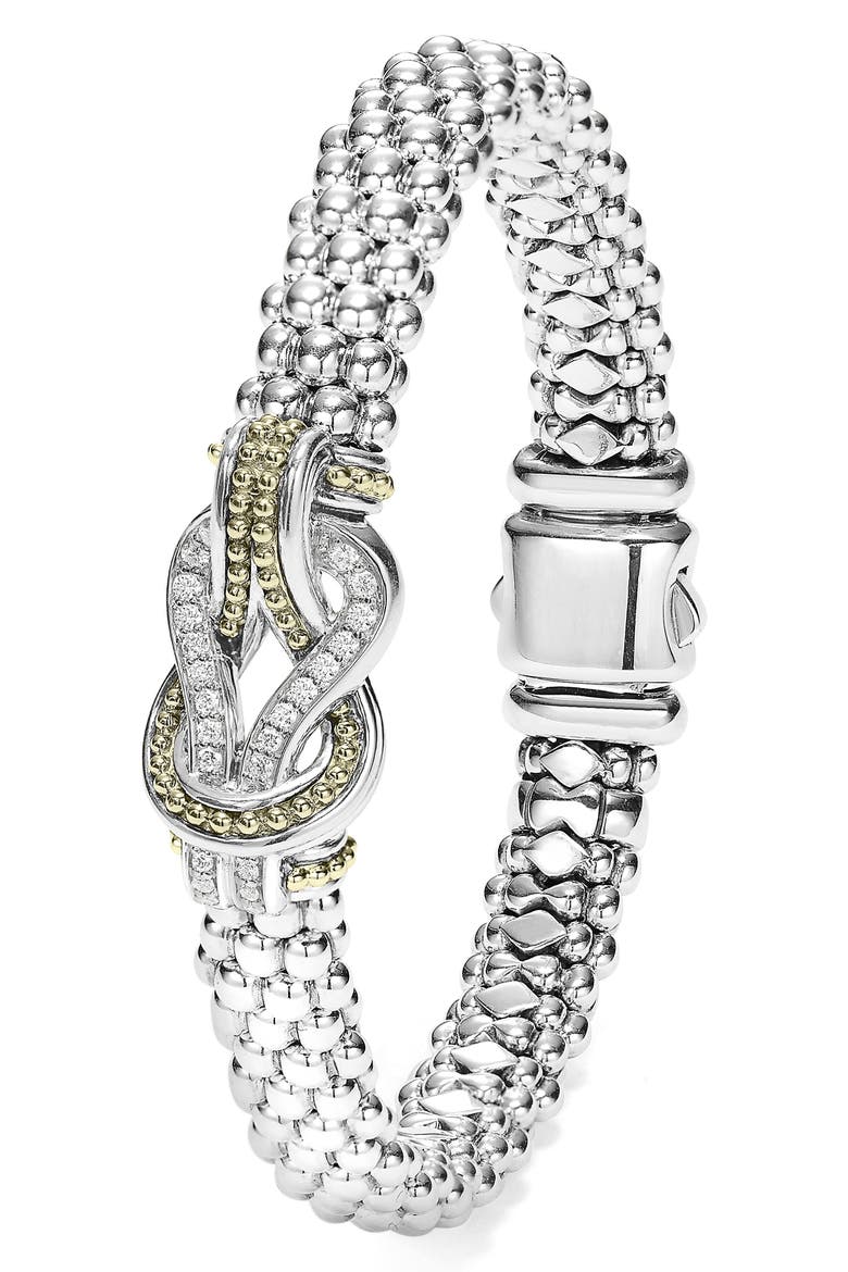 Caviar Newport Diamond Station Bracelet, Alternate, color, SILVER/ GOLD