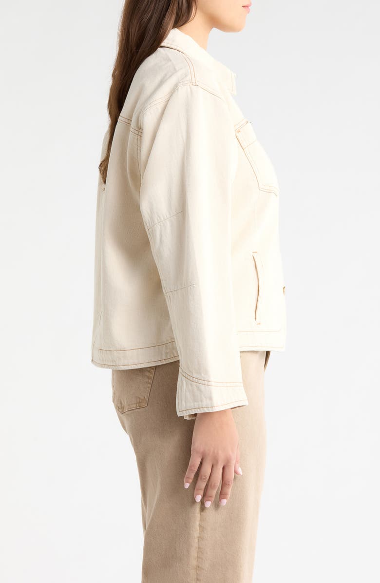 Wit & Wisdom Topstitch Denim Jacket, Alternate, color, 