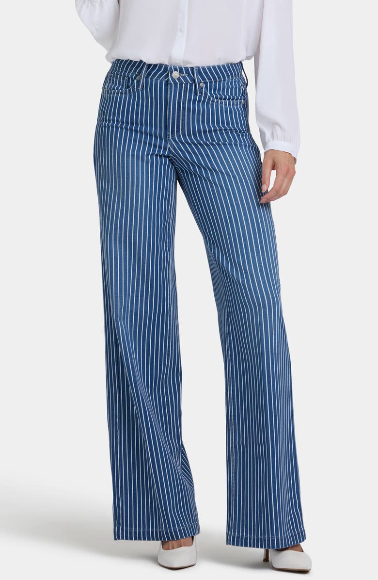 NYDJ Teresa Stripe Wide Leg Jeans, Main, color, Marseilles Stripe