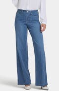 NYDJ Teresa Stripe Wide Leg Jeans