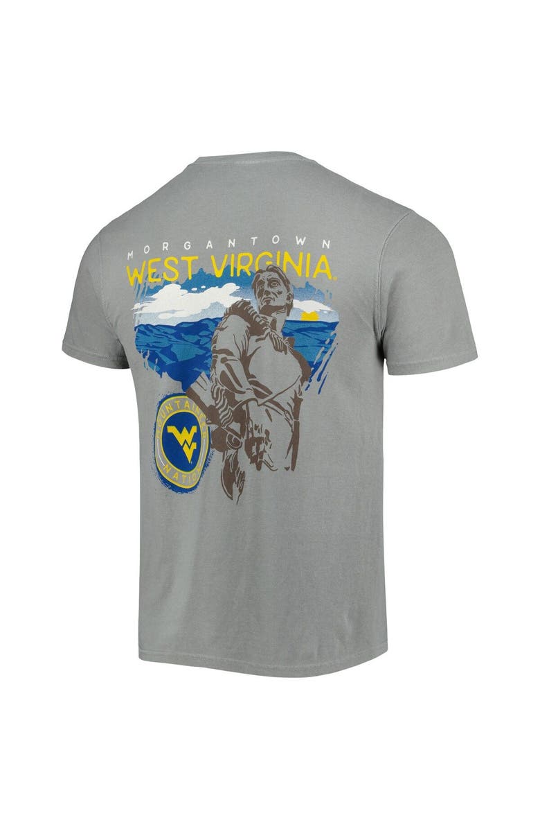 IMAGE ONE Men's Gray West Virginia Mountaineers Hyperlocal T-Shirt, Alternate, color,