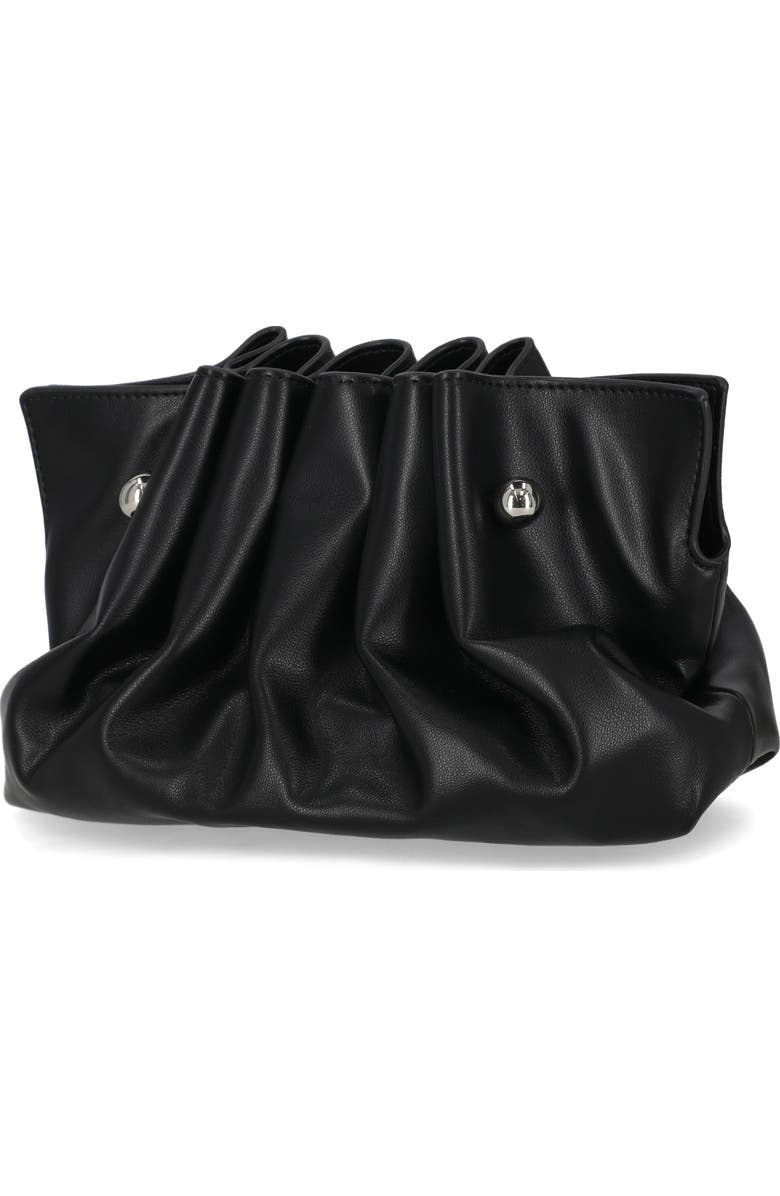 Jessica McClintock Shaye Pleated Clutch, Alternate, color, Black