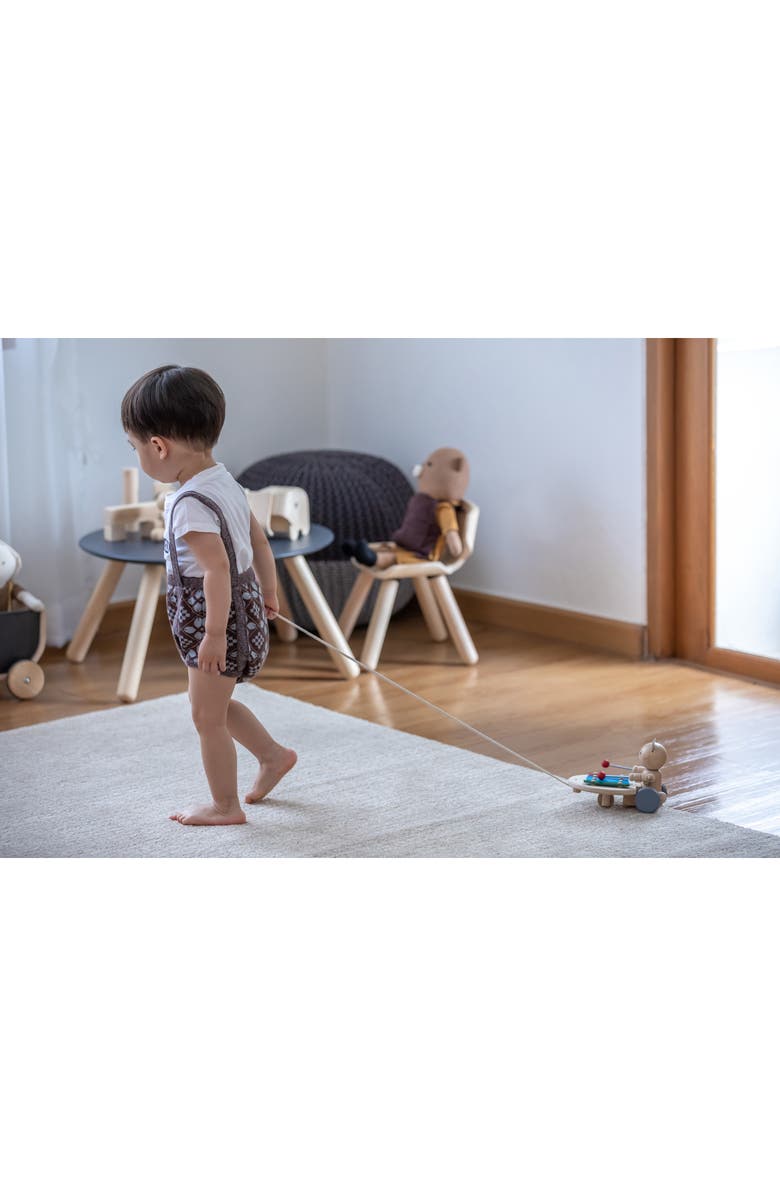 PlanToys<sup>®</sup> Pull Along Musical Bear, Alternate, color, Natural