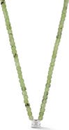 SPHERA MILANO Peridot Beaded Cubic Zirconia Pendant Necklace