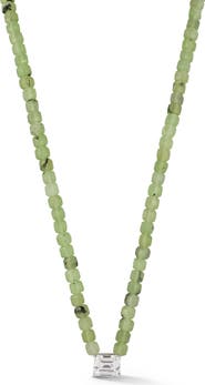 SPHERA MILANO Peridot Beaded Cubic Zirconia Pendant Necklace