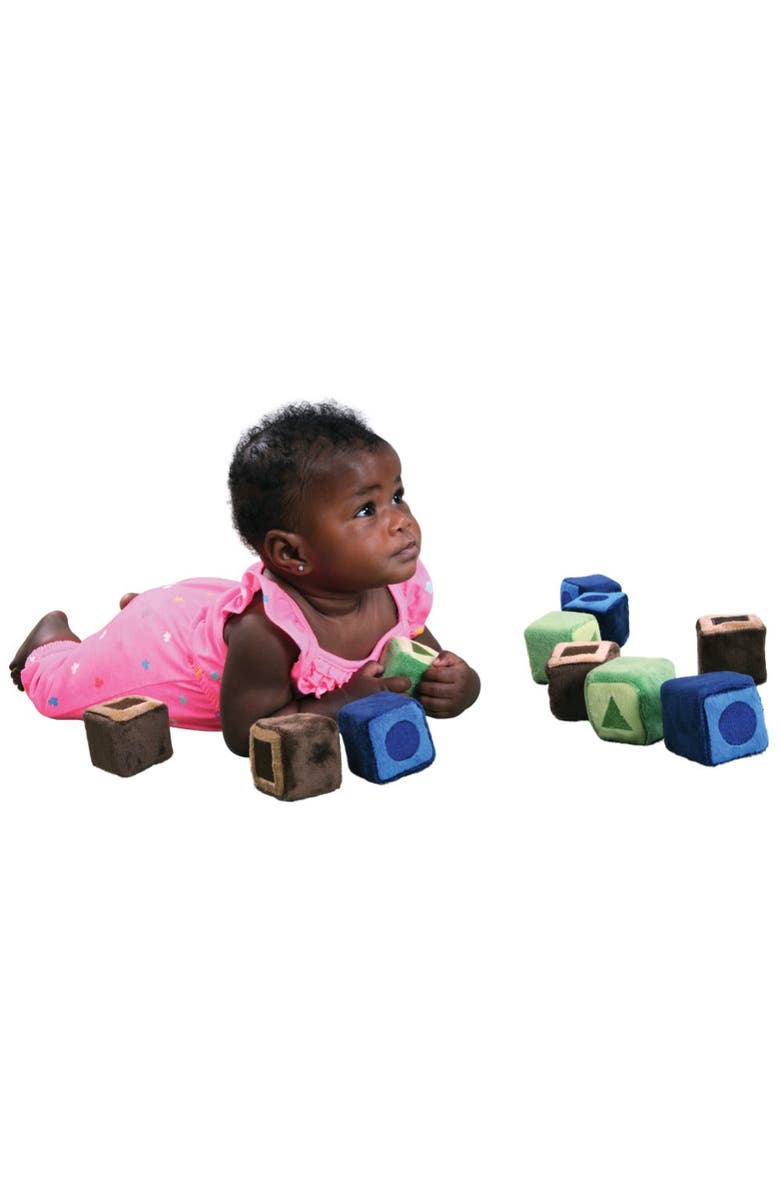 Kaplan Early Learning Company Soft Shape Blocks - 12 Pieces - 2" x 2", Alternate, color, Multicolored