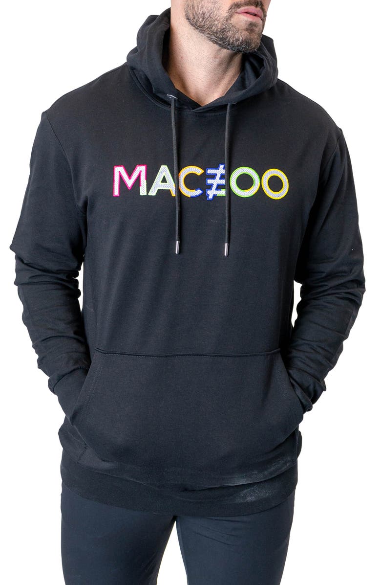 Maceoo Cotton Graphic Hoodie, Alternate, color, Black