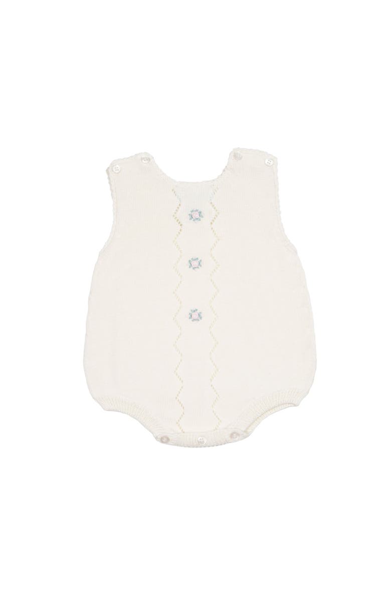 Cuclie Colette Knit Bubble Romper, Main, color, Ivory