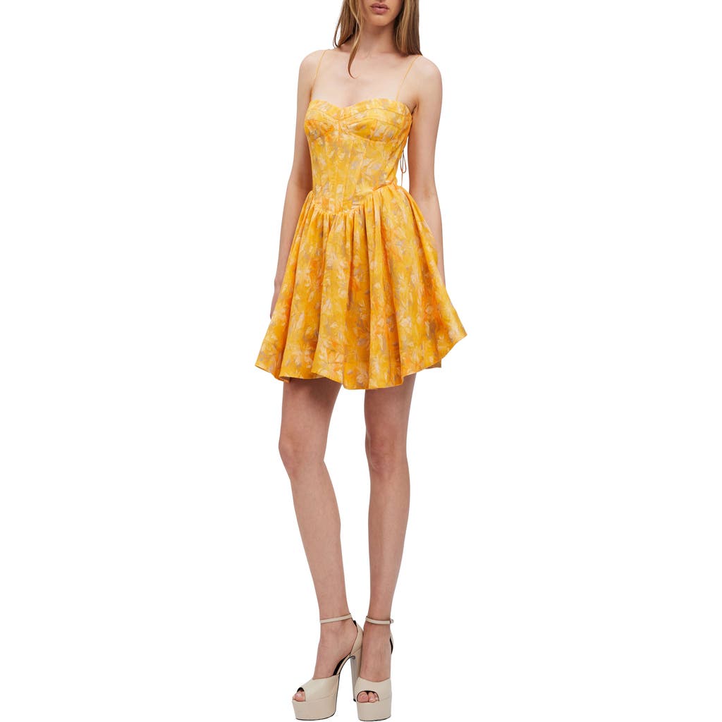 Bardot Elsie Floral Corset Minidress In Sunny Floral