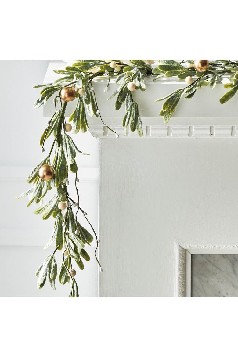 Mistletoe Garland Artificial Holiday Decor for Christmas Green, Alternate, color, Green