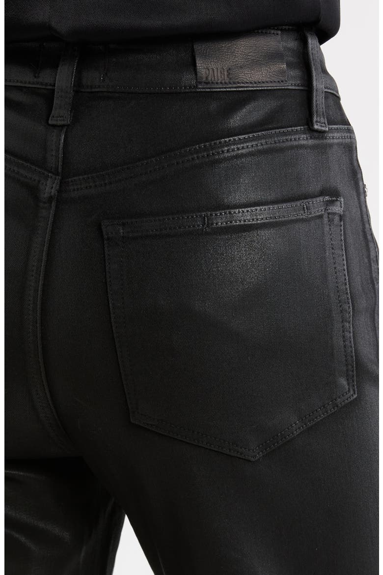 Stevie Coated High Waist Straight Leg Jeans, Alternate, color, BLACK FOG LUXE COATING