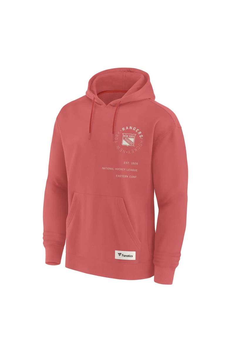 FANATICS Men's Fanatics Red New York Rangers Future Ground Info Pullover Hoodie, Alternate, color, Red