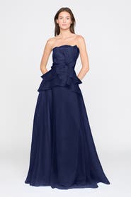 Theia Gilda Draped Rose Gown