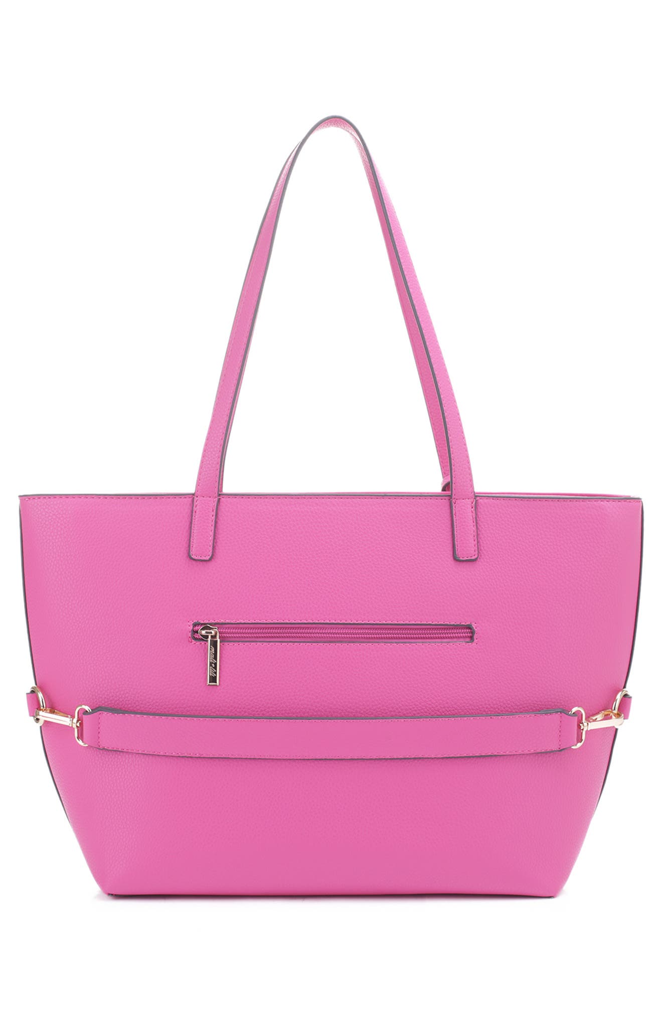 Mali + Lili Estie Vegan Leather Tote, Alternate, color, Pink