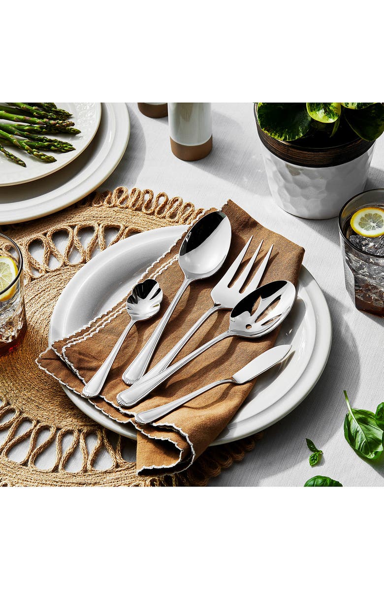 HENCKELS CUTLERY Alcea 18/10 Stainless Steel 65-Piece Flatware Set, Alternate, color, Silver