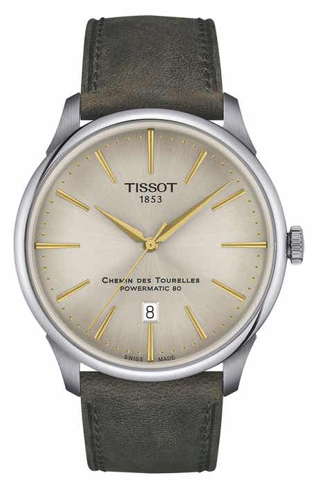 Chemin des Tourelles Leather Strap Watch, 42mm