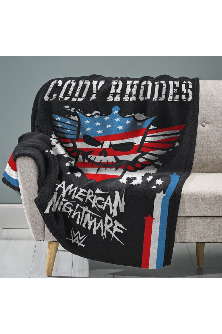 WWE Cody Rhodes 60" X 80" Raschel Throw Blanket, Main, color, None