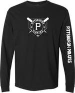 SOFT AS A GRAPE Women's Soft as a Grape Black Pittsburgh Pirates Pigment Dye Long Sleeve T-Shirt