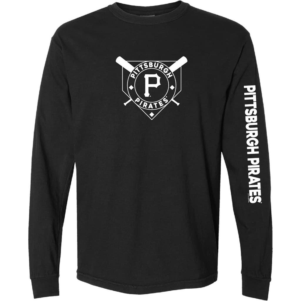 Soft As A Grape Black Pittsburgh Pirates Pigment Dye Long Sleeve T-shirt