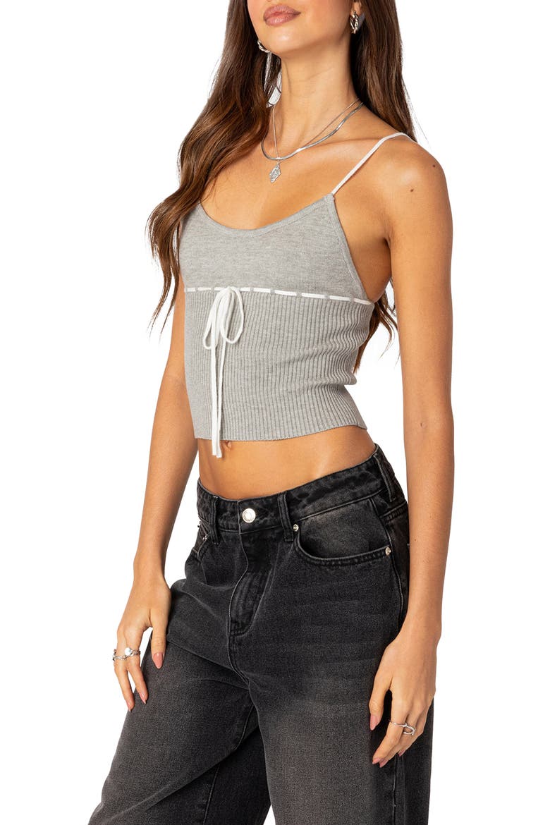 Emily Rib Crop Camisole, Alternate, color, GRAY-MELANGE