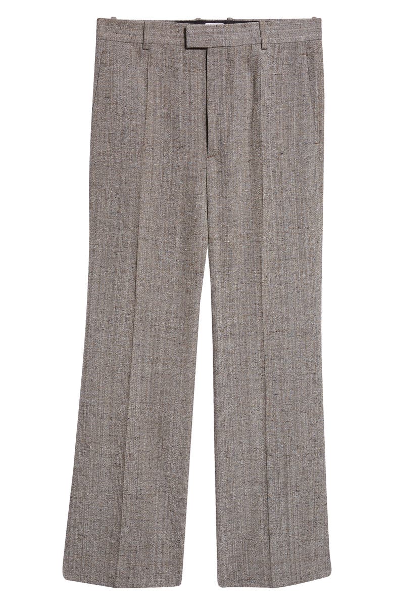 Bottega Veneta Knotted Mélange Trousers, Alternate, color, Brown/ White/ Blue