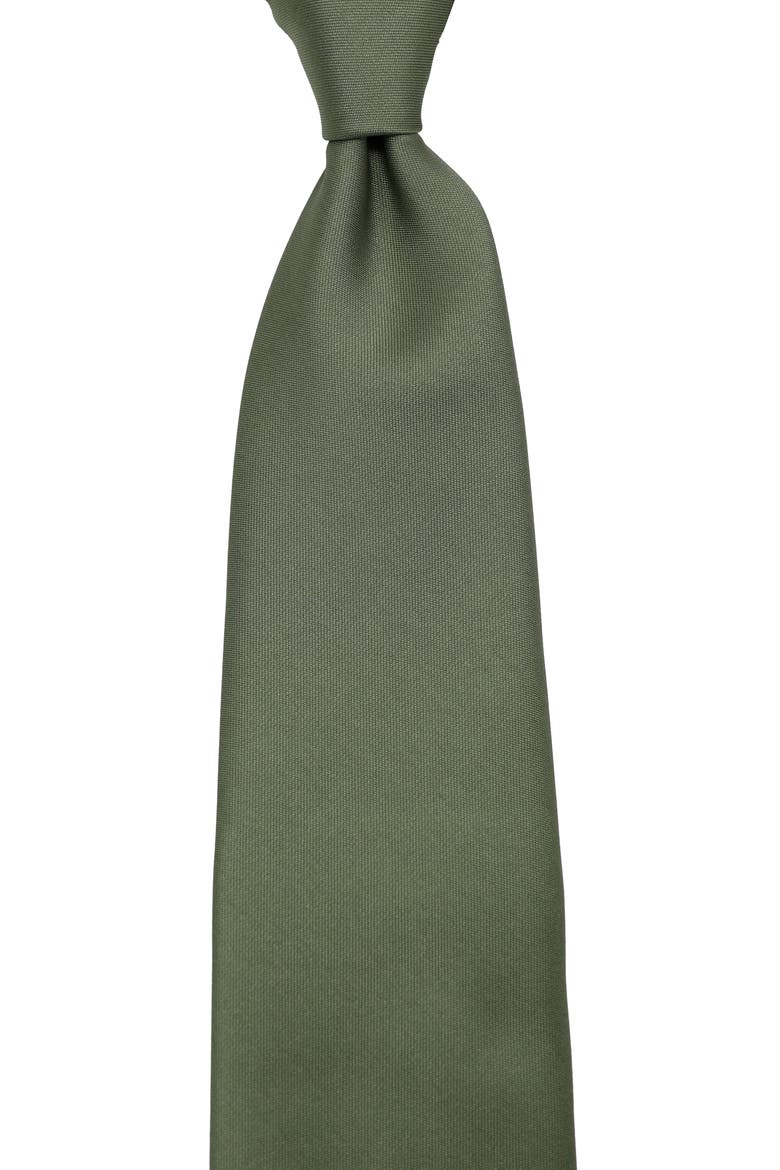 Solid Satin Tie, Alternate, color, GREEN