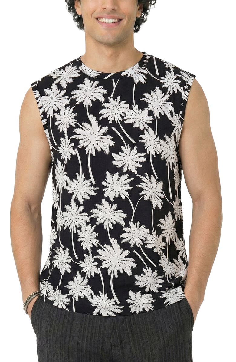AREA STARS Eden Top, Alternate, color, Black White Palm