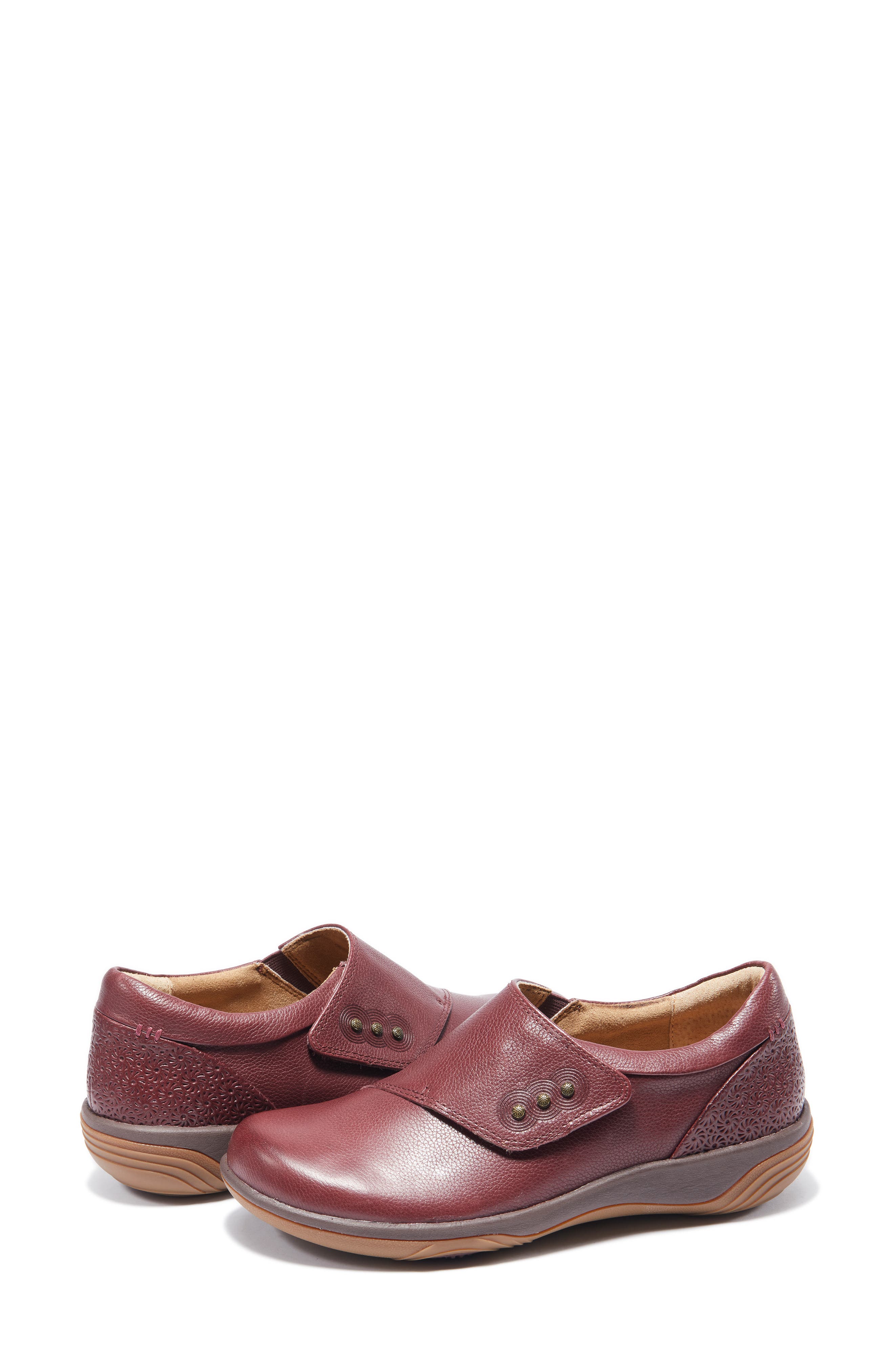 Anna Clog, Alternate, color, DARK CHERRY