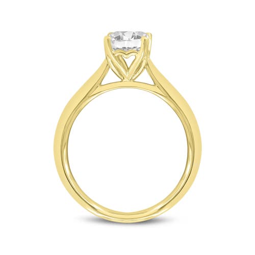 Luvmyjewelry Rahina 14k Yellow Gold Emerald Lab Grown Diamond Solitaire Engagement Ring In 14k Yellow Gold
