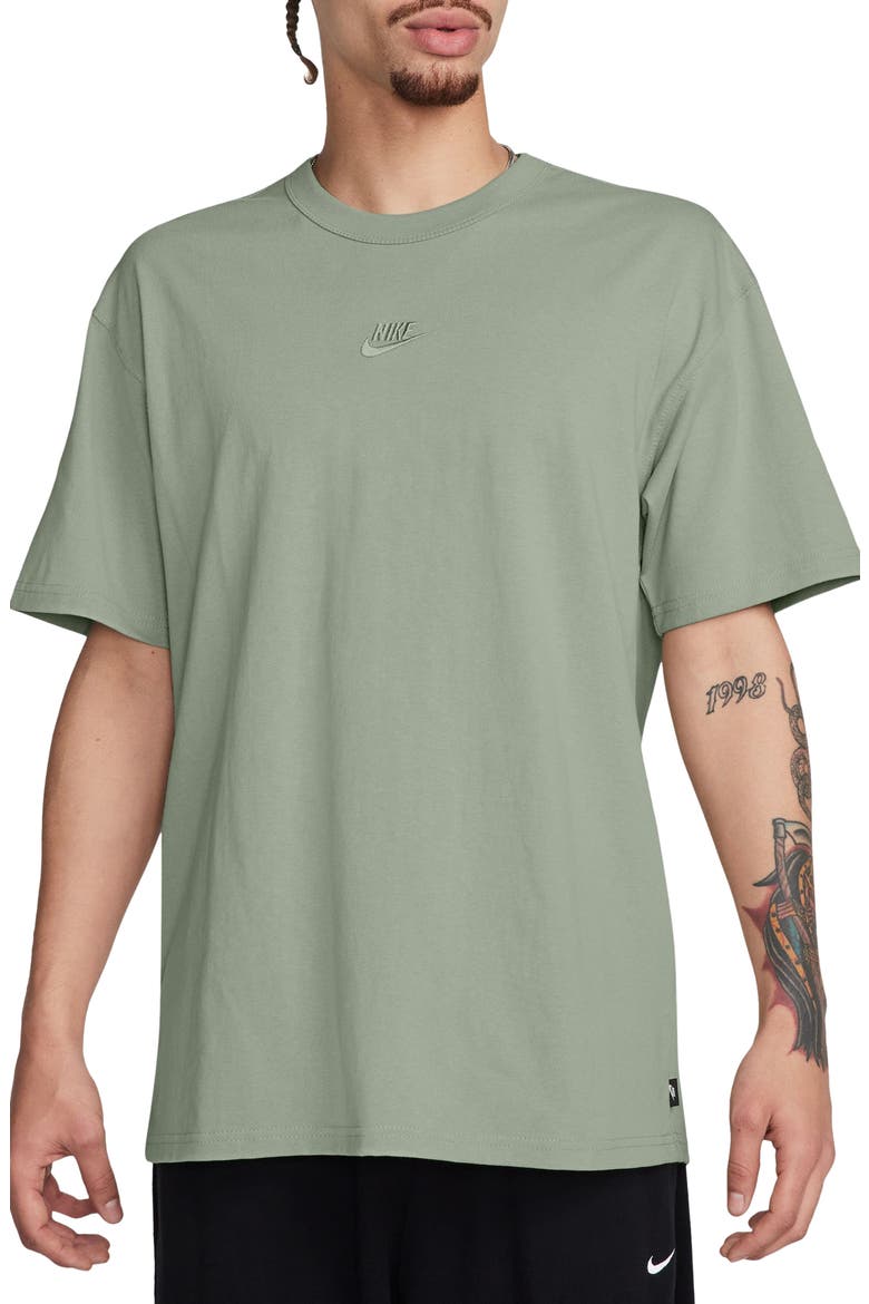 Premium Essential Cotton T-Shirt, Main, color, JADE HORIZON