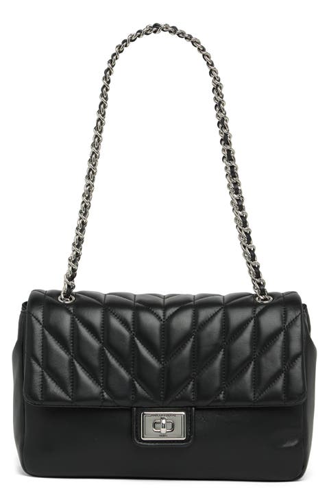 Agyness Large Leather Shoulder Bag